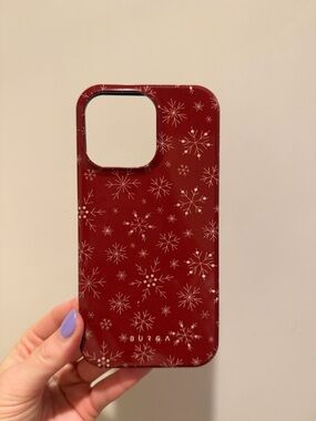 BURGA Red Snowflake Phone Case - iPhone 14 Pro Max